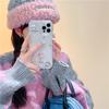 Cartoon Graphics Floating Quicksand Case for iPhone 15 Pro Max  14 16 Silver Moving Sand Fundas Cute Clear Hard Phone Cover