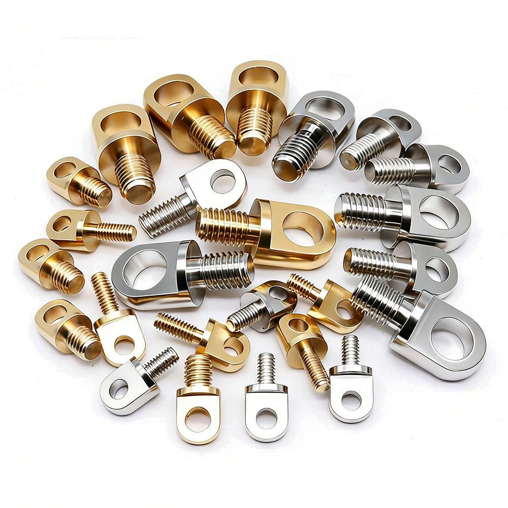 5Pcs M3-M10 Brass Eye Bolts Brass Lifting Ring Eye Bolt for Wire Rope Plant Light Suspension