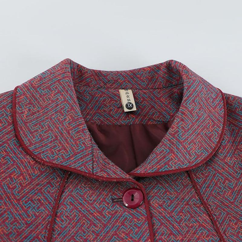 Spring coat women's top long sleeve year old 0 pack old lady clothes