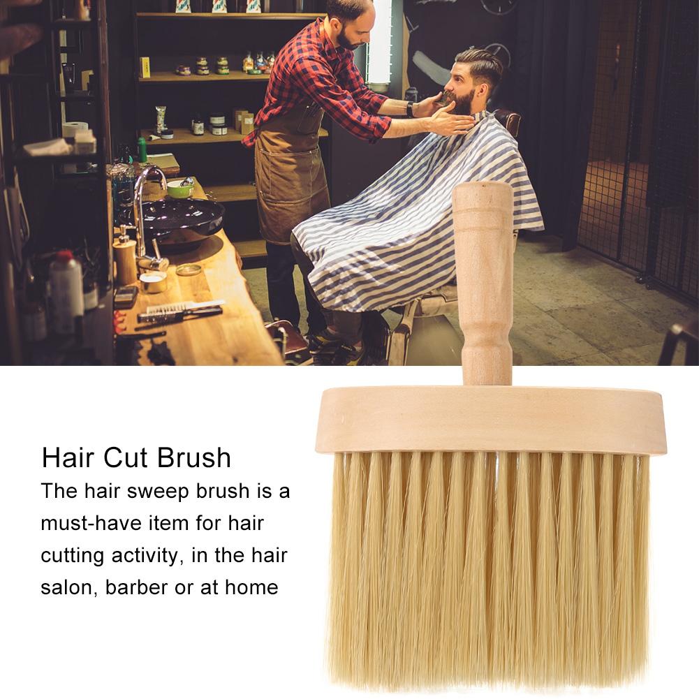 Neck Face Duster Brush Salon Hair Cleaning Wooden Sweep Brush Hair Cut Hairdressing Tool