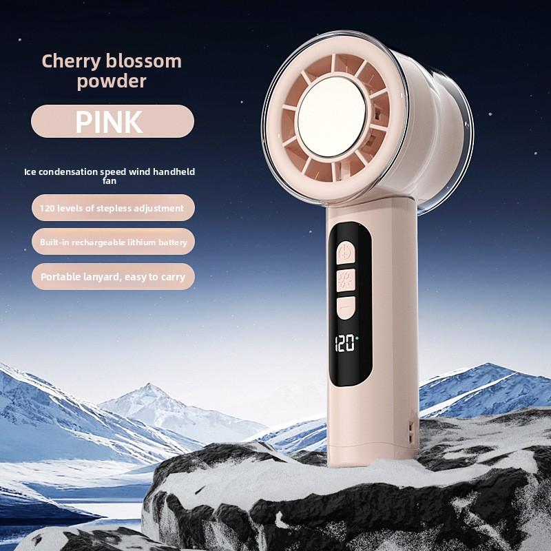 High-speed Digital Handheld Small Fan, USB Charging Portable Electric Fan, Gift for Students, Semiconductor Ice Pack Small Fan