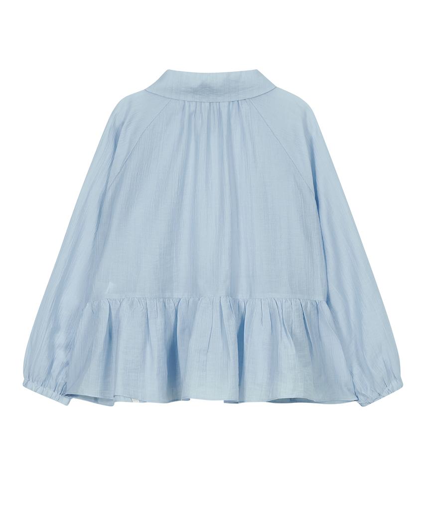 Taibseobiseu Ruffled Round Top [Sky Blue]