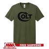 T-SHIRT VERT MILITAIRE COLT Chemise T-shirt Arme Pistolet Fusil Pistolet 2ème Armes à feu Main T-shirt Unisexe