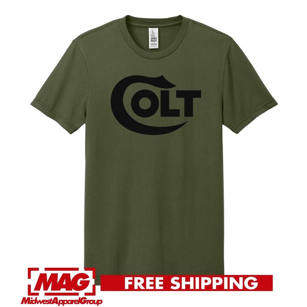 

COLT MILITARY GREEN T-SHIRT Shirt Tee Weapon Gun Rifle Pistol 2nd Firearms Hand Unisex T-Shirt XL
