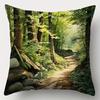 Ensemble de 4 taies d'oreiller pour canapé, vert forêt uni et éclatant, impression recto, housses de coussin pour décoration intérieure, rembourrage non inclus