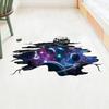3D Space Galaxy Starry Sky Wall Sticker for Boys Bedroom Self Adhesive PVC Decal Space Planets Breaking Wall Effect Living Room Wall Decoration