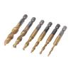 6pcs Titanium Coated Threaded Drill Taps HSS 4341 Drill Tap Set Durable Screw Drill Tap  Drilling