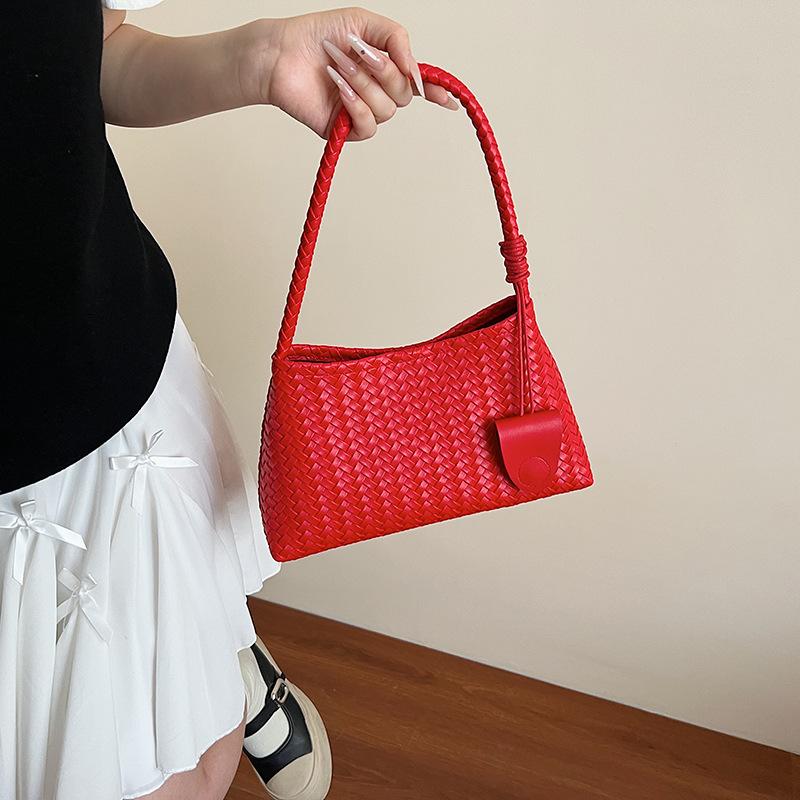 PU Leather Woven Underarm Bag Women's Fashion and Leisure Hand-held Bag Large-capacity Shoulder Bags Handbags and Purses KTY
