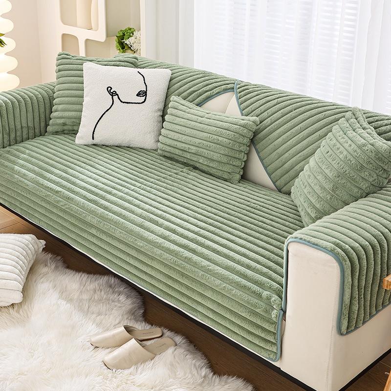

1 шт. Плюшевый чехол на диван из искусственного кролика, Зимний, Защита от царапин кошек, Накидка на диван, Чехол на диван, Универсальный протектор для мебели на четыре сезона для спальни, офиса 90*160cm