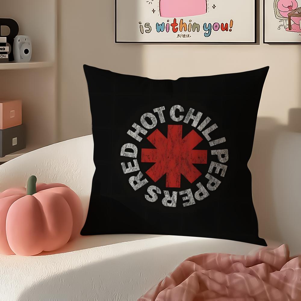 Energetic American Band RRed Hot Chili Peppers Cushion Cover Pillowcase Short Plush Invisible Zipper Room Sofa Cushion Cover