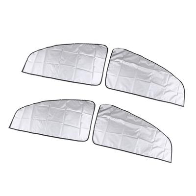 4 parasoles magnéticos para coche, cortinas de doble cara para parabrisas y ventanilla.
