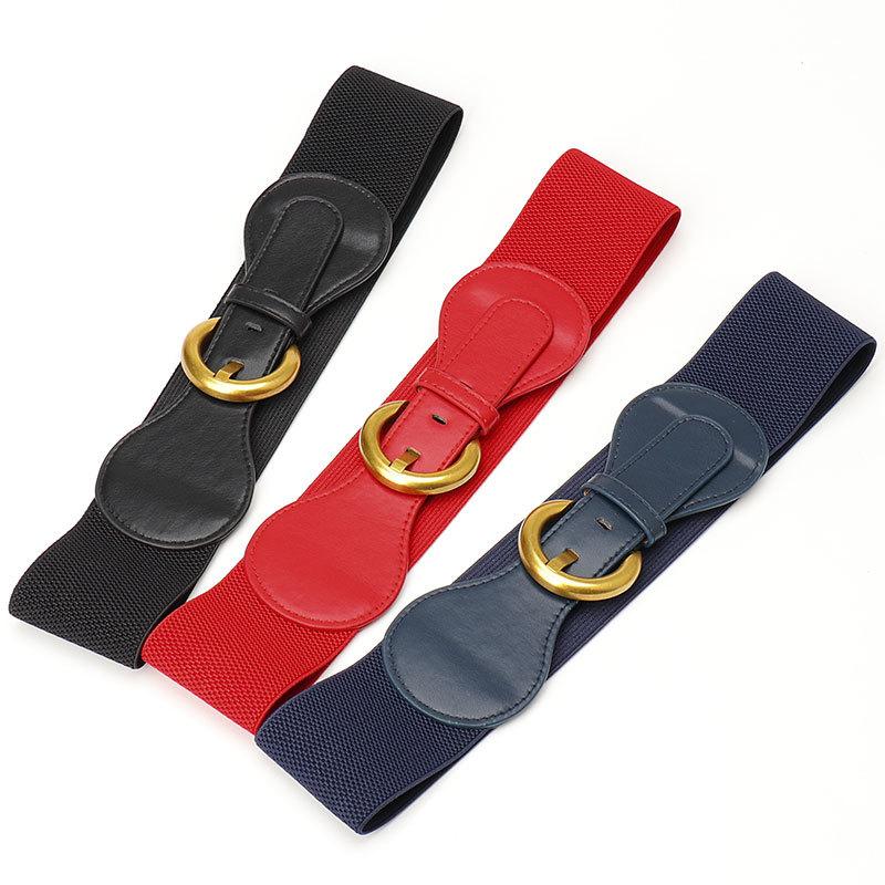 Belt for Women Retro Pin Buckle Decorative Jacket for Women Over Waist Belt for Women Fashion Versatile Simple Elastic Elastic Waist Seal for Women