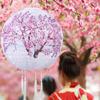 Solar Powered Cherry Blossom Lights Nylon Colth Outdoor Lights IP65 Waterproof Flower Decorative Lights for Patio Garden Decor