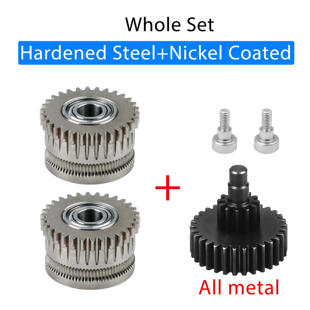 K1C Extruder Gear Kits All-metal Filament Drive Gears for Creality K1 Max K1 Extruders DLC-coated Nickel-plated High Hardness