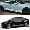 2PCS Car Door Side Stickers Waterproof PVC Vinyl Decals For Tesla Model Y Auto Body Styling DIY Decoration Stickers Accessories