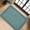 Retro Persian Crystal Velvet Non-Slip Hallway Door Mat - Dirt & Wear Resistant Floor Pad for Bathroom & Hotel.