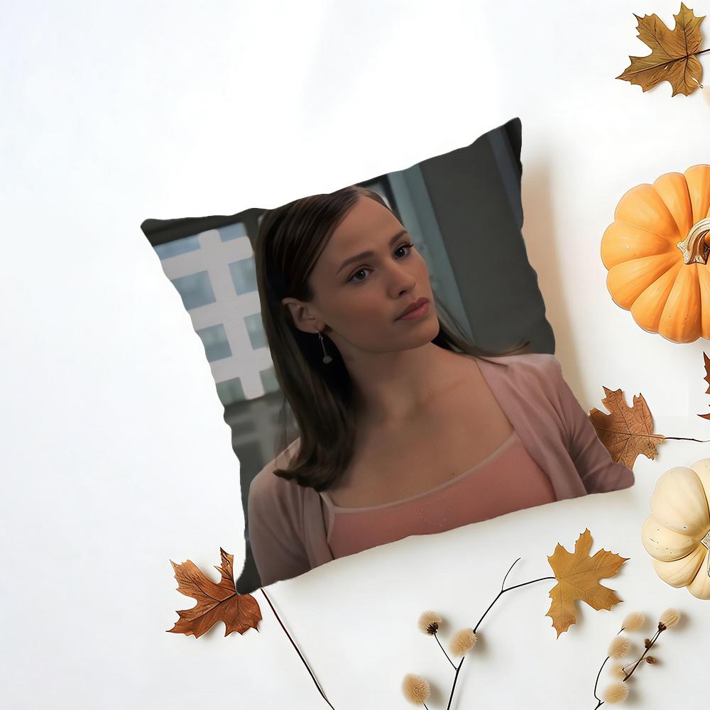 Retro Actress JJennifer Garner Cushion Cover Washable Linen Pillowcase Soft  for Daily Sofa Bed Home Room Decor