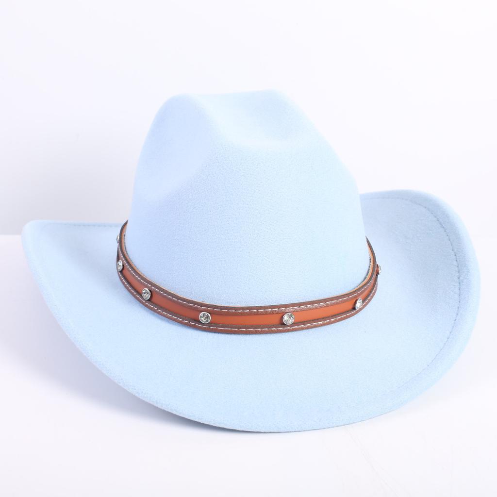 Popolare cappello da cowboy a tesa singola stile OL moda europea e americana cappello a cilindro di alta gamma per uomo e donna cappello jazz cappello di feltro