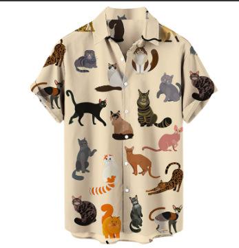 Hawaiian Men'S Short-Sleeved Beach Shirt 3D Printed Short-Sleeved Casual Shirt