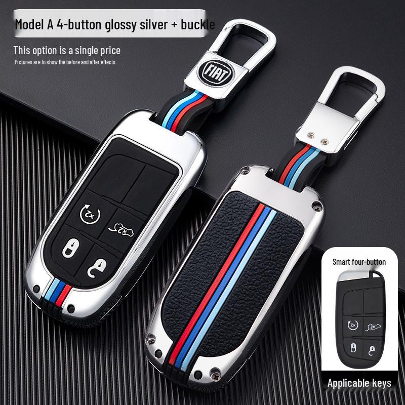 GAC Fiat Viaggio/Ottimo Car Key Case with Metal Shell and Buckle Protection