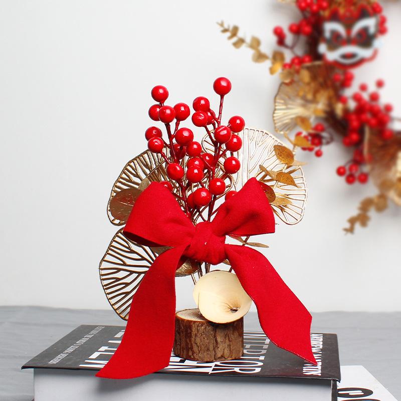 2022 New Year Tiger Auspicious Decoration Spring Festival Party Decor New Year Tree Ornaments