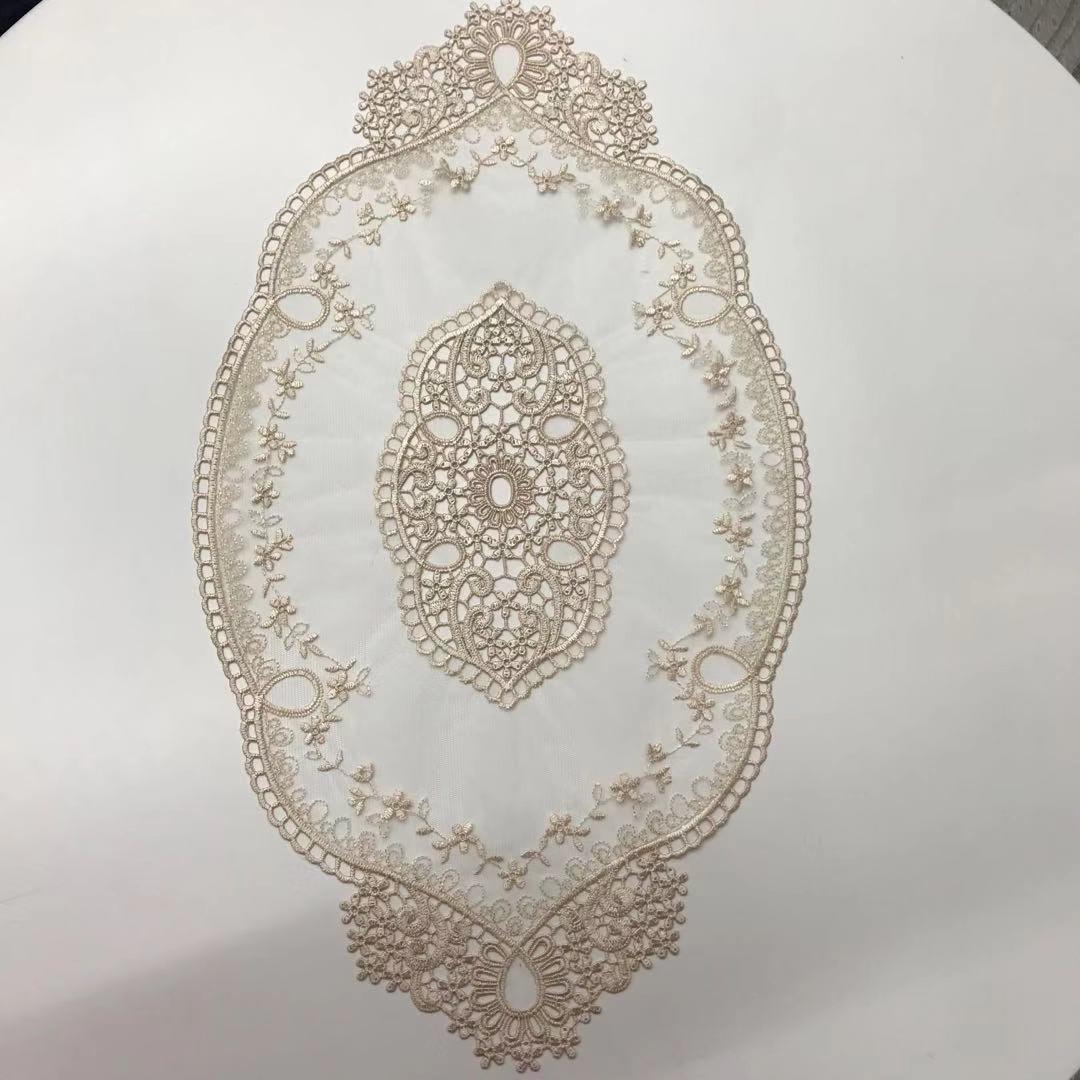 

Кружево вышитое винтажное кружево чехол для подставки под прибор полотенце коврик для чайного столика декоративный орнамент скатерть флаг One Size кофейный