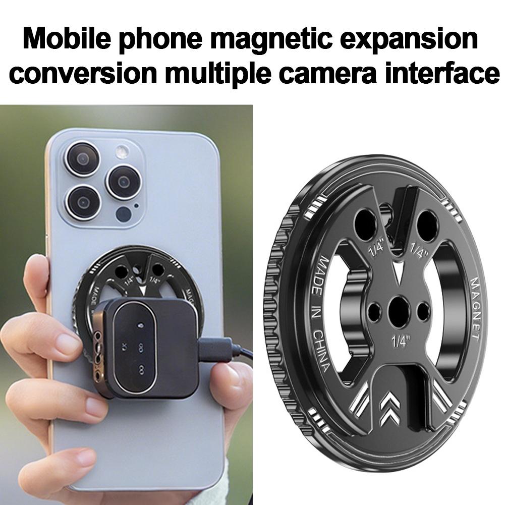 For Magsafe Magnetic Suction Head 1/4 Interface Cold Camera Holder Phone Gimbal Boot Mouth Expansion I9X7