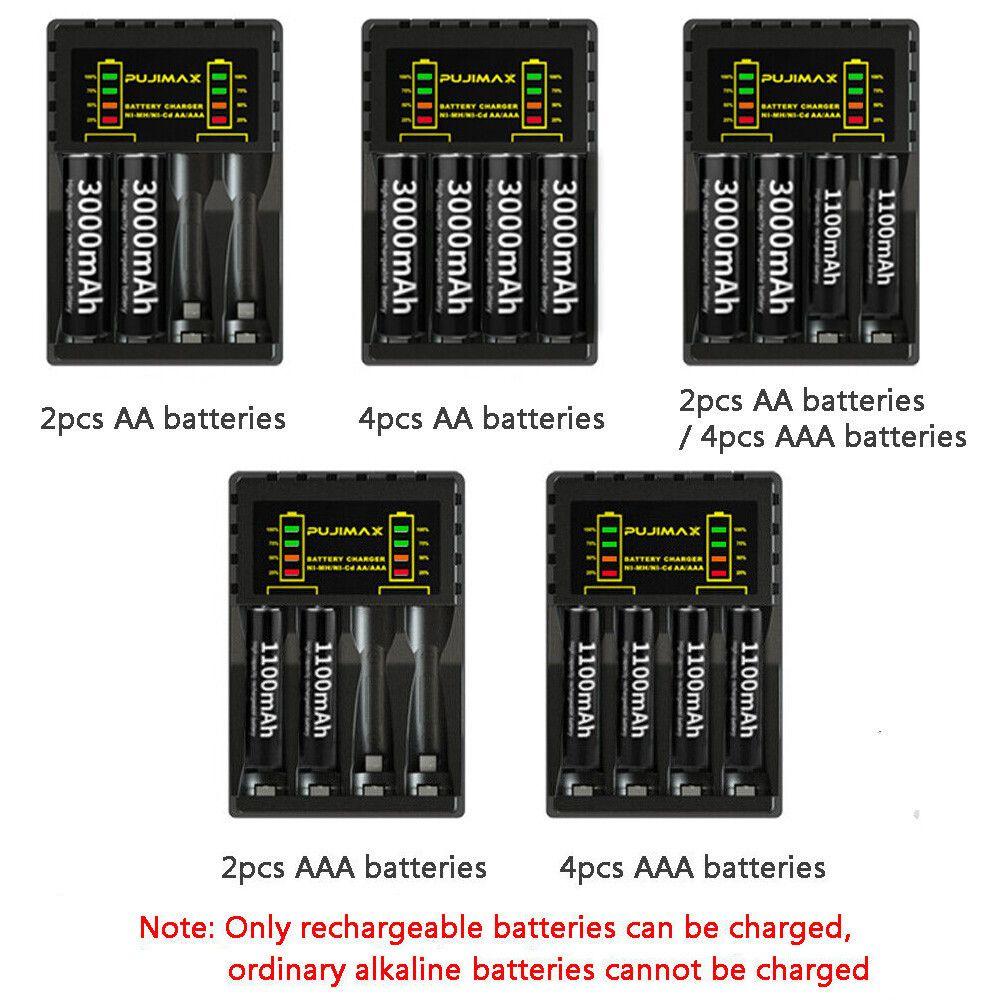 Stable LED Indicator Portable 4 Slot Adapter Intelligent Battery Charger Fast Charging Dock