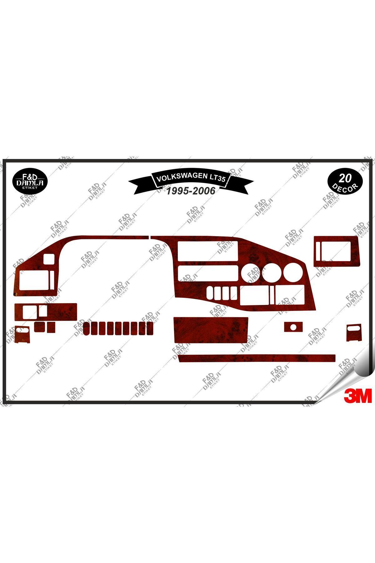 

Volkswagen LT 35 1995-2006 Torpido Konsol Trim Göğüs Maun Kaplama Set 20 Parça Maun