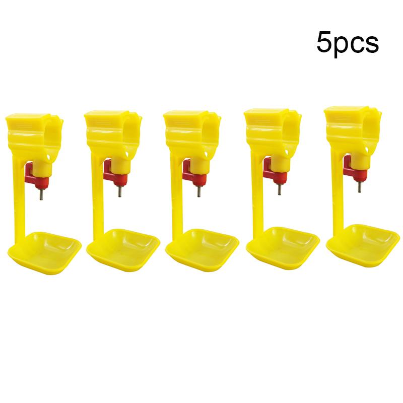 5 20 50 Pcs Chicken Automatic Drinking Cup Pigeon Waterer Plastic Yellow Nipple Hanging Poultry Drinking Tool