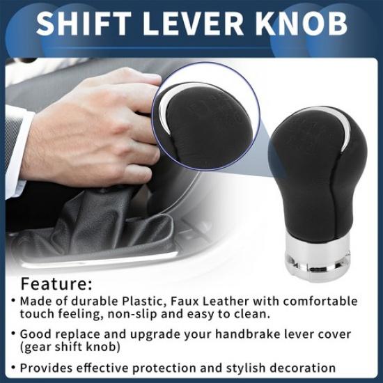 6 Speed Gear Shift Knob for Toyota Hilux Revo 2015- Plastic Faux Leather