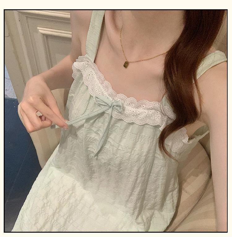 2026 Summer Women's Cloud Cotton Nightgown with Chest Pads, Princess Style Camisole Loungewear.