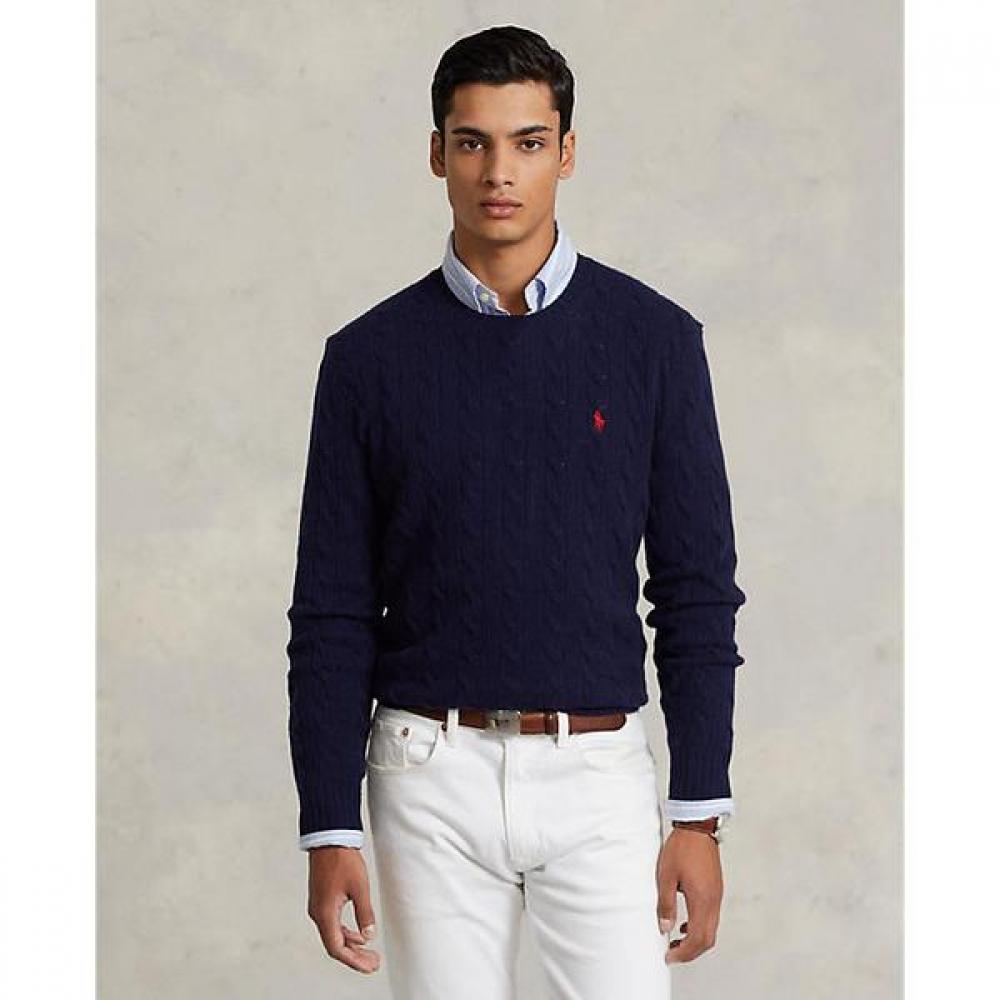 Polo Ralph Lauren Men S Cable Knit Wool caShmere Sweater  mnpoSwe16821187400 XS