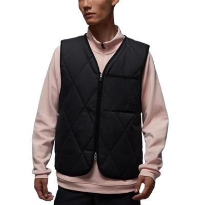 Gilet Senza Maniche Girocollo a V con Zip Colore Unito da Uomo M J TF Golf HQ8680-010