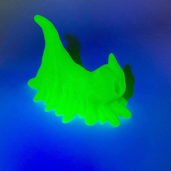 3 Pcs Ghost Cat Figurine Glow-in-the-Dark Ghost Kitten Statue Halloween Ghost Decoration