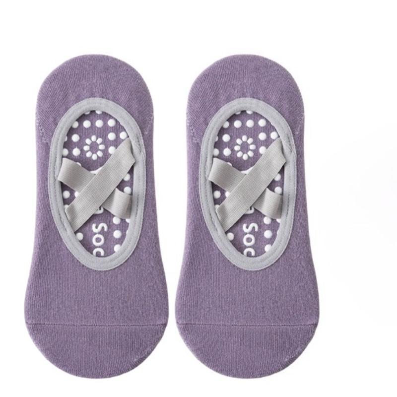 

Breathable Yoga Socks with TPR Foot Fascia Ball Women Silicone Non-Slip Bandage Ladies Ballet Dance Fitness Workout Cotton Socks EU 35-40