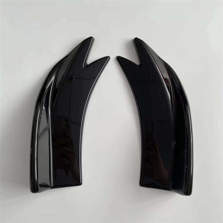2pcs Universal Car Rear Bumper Lip Splitter Diffuser Spoiler Canard Glossy Black