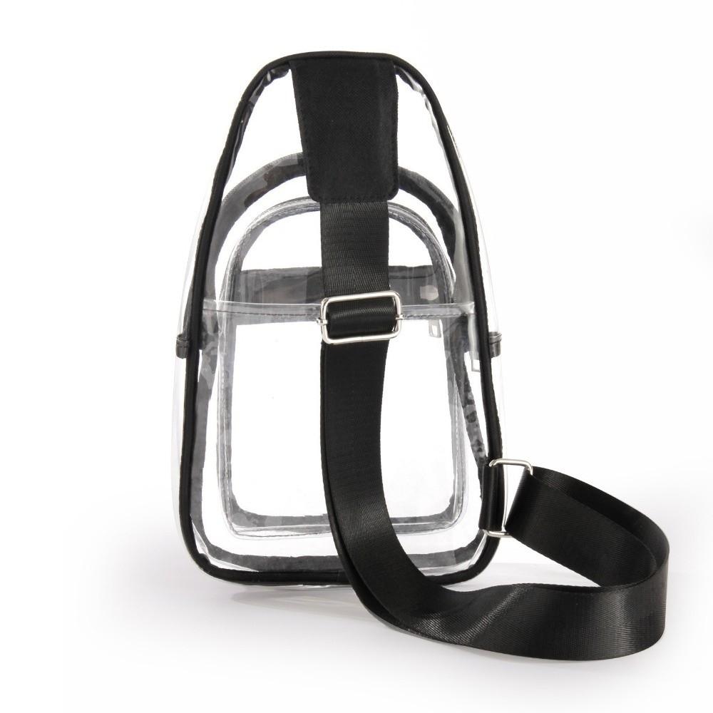 Wasserdichte PVC Sport Brusttasche Große Kapazität Verstellbar Transparent Crossbody Tasche Leichtes Design Transparentes Material
