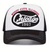 Vintage Chicago 1967 Trucker Hat  Mesh Back Baseball Cap for Men Women Outdoor Sports Adjustable Snapback Dad Hat