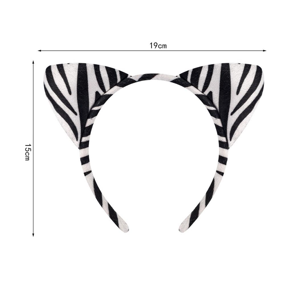 Fashion Animal Ears Kid Costume Headband Stripes Design Cartoon Hairband Costume Accessories Hair Ornament Children Events