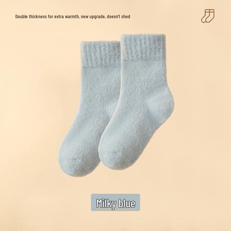 Cozy Fleece-Lined Winter Children's Over-the-Knee Socks - Thick, Warm, Anti-Pilling Candy Color