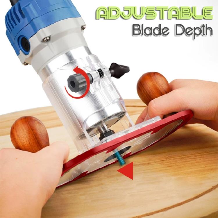 Heavy Duty Trimmers Base Conversion Kit With Transparent Guard Aluminum Acrylic Construction for Enhancing Stability