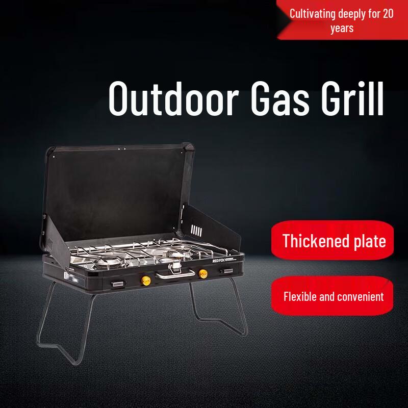 Portable Gas BBQ Grill & Stove Set