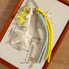 Internet celebrity personalized starfish key fringed balloon dog versatile pendant keychain woven rope bag pendant gift