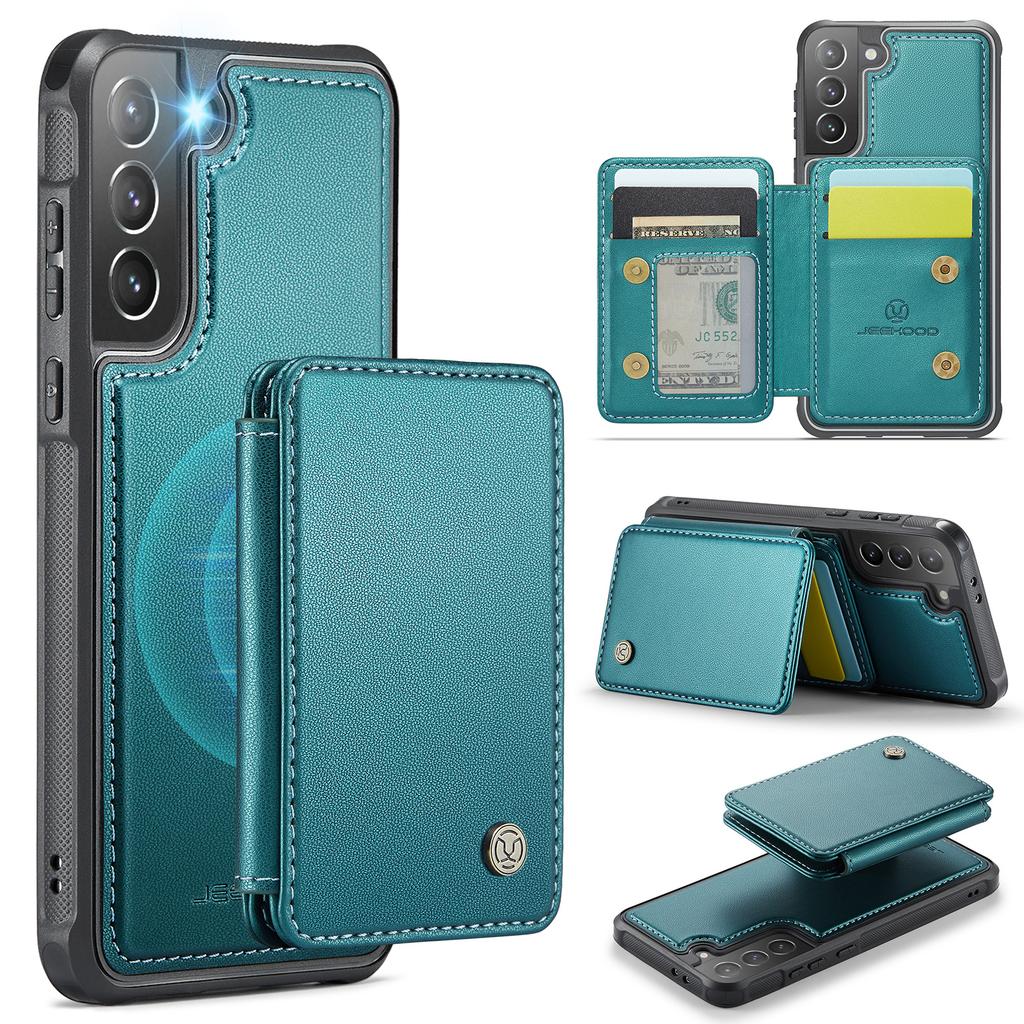 For Samsung Galaxy S21+ 5G Case Leather Mobile Cover with Detachable Magnetic Card Bag