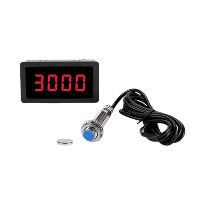 

Digital Tachometer RPM Meter with Hall Sensors Real Time Speed Display High Accuracy Measurement Suitable for Motors красный
