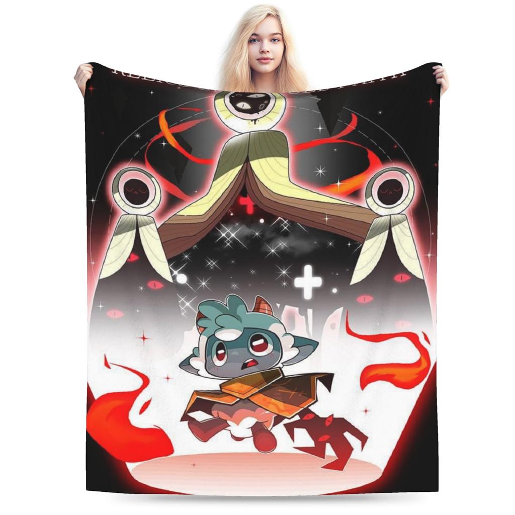 Cozy Cult Of The Lamb game Blanket Merch Home Decorative Blanket Throw Super Soft Velvet for Office