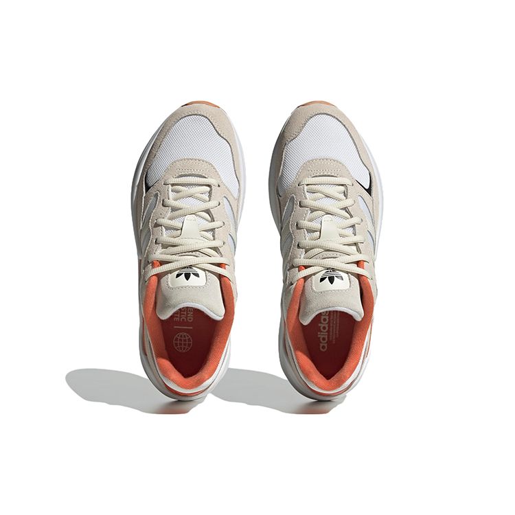 Adidas Originals Retropy Adisuper Mesh Suede Classic Non-Slip Low-Top Lifestyle Shoes Women Sneaker Beige Orange HQ1848