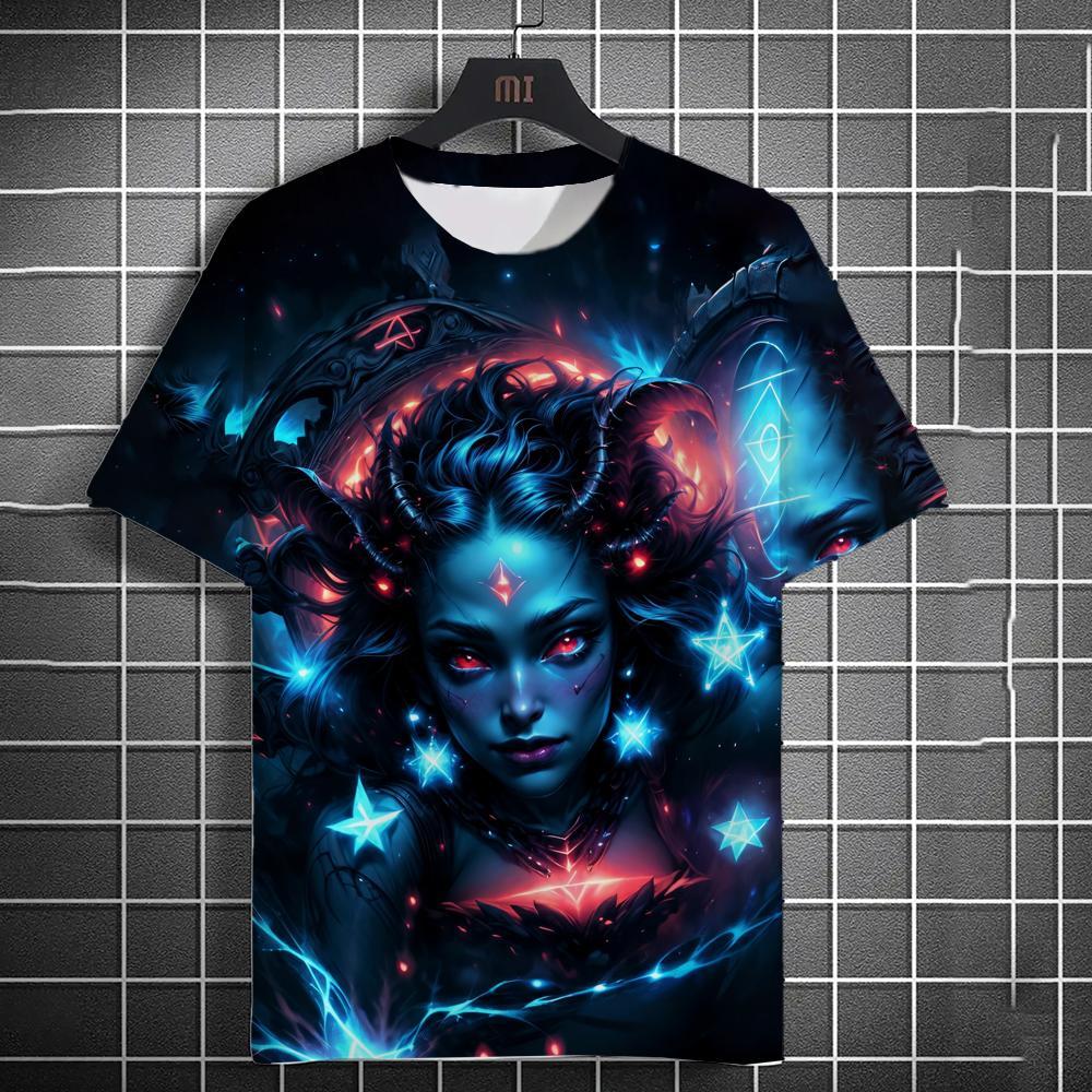 Summer Harajuku Anime Girl Graphic T Shirt For Men 3D Print Fashion Loose Short Sleeve Tops Kawaii Cool Street Style Y2k Tops