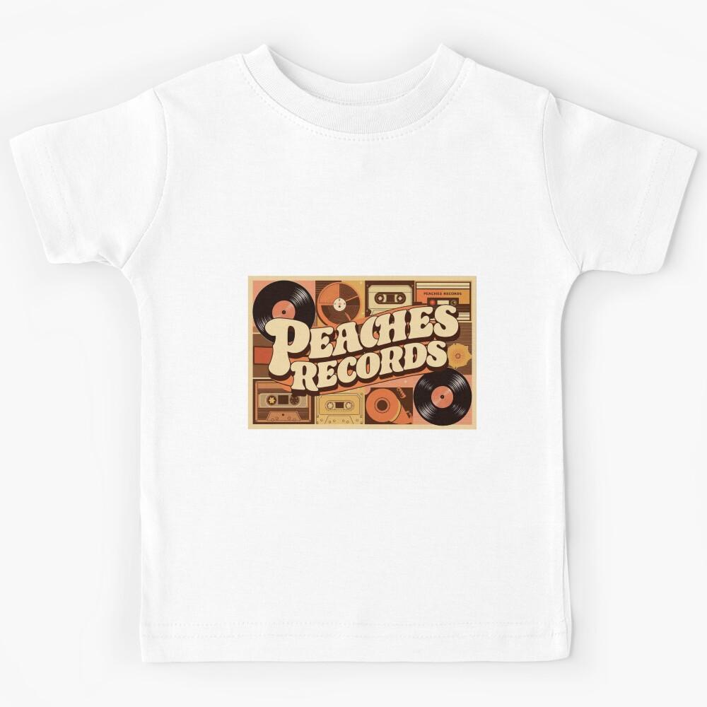 Retro Peaches Records T-Shirt: Vintage 70s Music Lover s Dream Kids T-Shirt 110